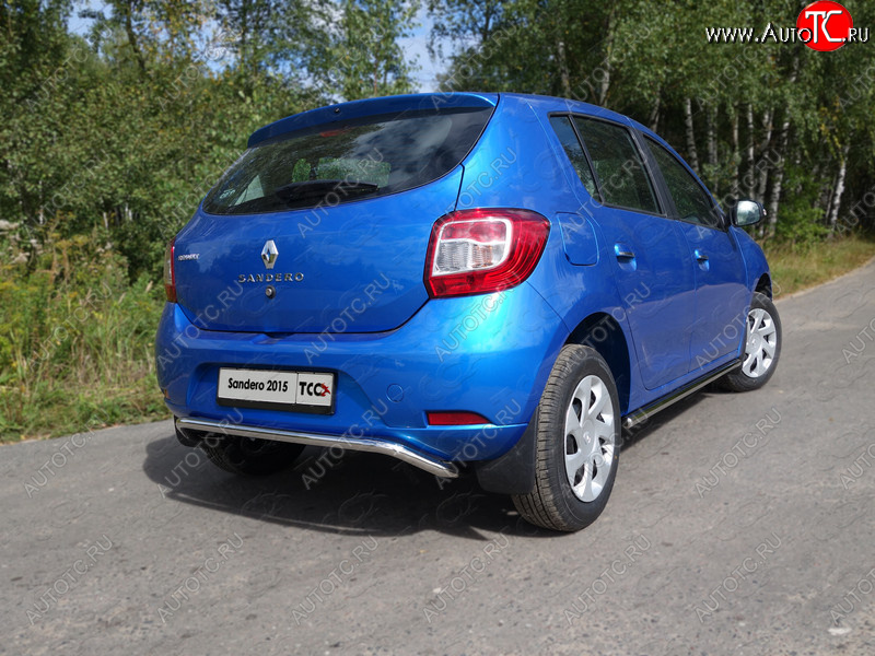 11 749 р. Защита задняя d42,4 мм ТСС Тюнинг Renault Sandero (B8) дорестайлинг (2014-2018)  с доставкой в г. Майкоп