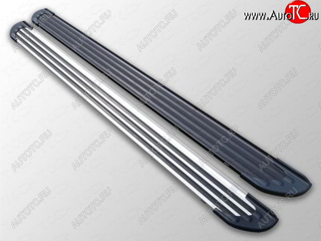 20 599 р. Пороги алюминиевые Slim Line ТСС Тюнинг  SSANGYONG Actyon (2010-2013) дорестайлинг (Silver)  с доставкой в г. Майкоп