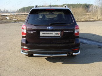 Защита задняя (центральная нержавейка 60,3 мм) ТСС Тюнинг Subaru Forester  SJ (2012-2016) дорестайлинг
