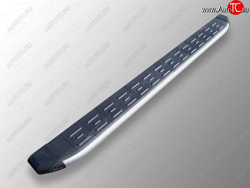 20 599 р. Пороги алюминиевые с пластиковой накладкой ТСС Тюнинг  Subaru Forester  SJ (2012-2016) дорестайлинг (серые)  с доставкой в г. Майкоп