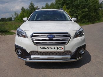 Защита переднего бампера нижняя d60,3 мм ТСС Тюнинг Subaru Outback  BS/B15 (2014-2018) дорестайлинг универсал (нержавейка)