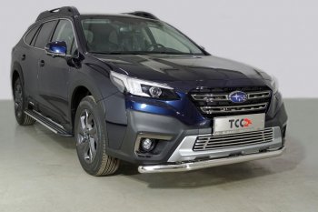 Защита переднего бампера нижняя d60,3 мм ТСС Тюнинг Subaru Outback  BT (2019-2025) универсал (нержавейка)