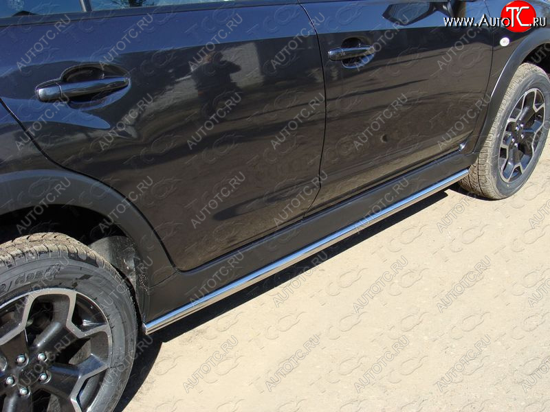 17 649 р. Защита порогов алюминий 42,4 мм, ТСС Тюнинг  Subaru XV  GP/G33 (2012-2016) дорестайлинг  с доставкой в г. Майкоп