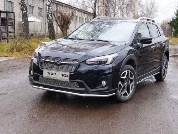 Защита переднего бампера нижняя d42,4 мм ТСС Тюнинг Subaru XV  GT/G24 (2017-2021) дорестайлинг (нержавейка)