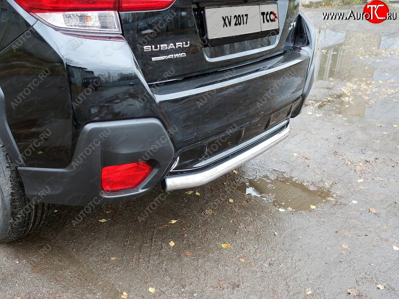 8 799 р. Защита задняя (нержавейка 60,3 мм) ТСС Тюнинг  Subaru XV  GT/G24 (2017-2021) дорестайлинг  с доставкой в г. Майкоп