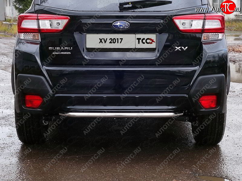 7 349 р. Защита задняя (нержавейка 42,4 мм), ТСС Тюнинг  Subaru XV  GT/G24 (2017-2021) дорестайлинг  с доставкой в г. Майкоп