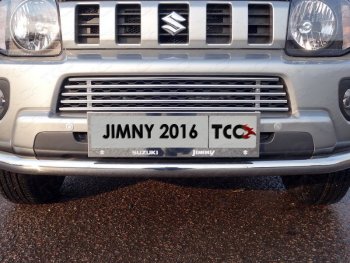 Нижняя декоративная вставка в бампер ТСС Тюнинг Suzuki Jimny JB23/JB43 2-ой рестайлинг (2012-2018) (d 12 мм)