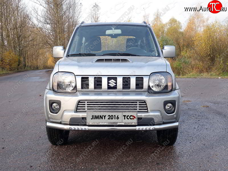 30 899 р. Защита переднего бампера нижняя с ДХО 60,3 мм ТСС Тюнинг  Suzuki Jimny  JB23/JB43 (2012-2018) 2-ой рестайлинг (нержавейка)  с доставкой в г. Майкоп