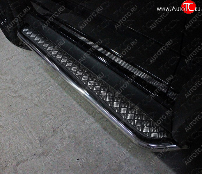 23 899 р. Пороги с площадкой 42,4 мм ТСС Тюнинг Suzuki Jimny JB64 (2018-2025) (серые)  с доставкой в г. Майкоп