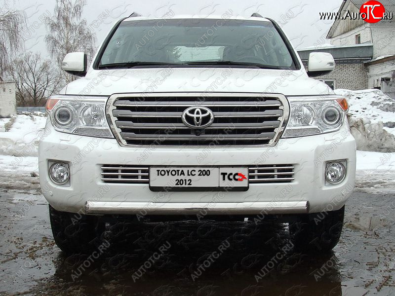 10 299 р. Декоративная вставка переднего бампера ТСС Тюнинг  Toyota Land Cruiser  200 (2012-2015) 1-ый рестайлинг (d 16 мм)  с доставкой в г. Майкоп
