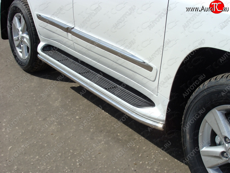 17 649 р. Защита порогов алюминий 42,4 мм, ТСС Тюнинг  Toyota Land Cruiser  200 (2012-2015) 1-ый рестайлинг (аналог Lexus LX570)  с доставкой в г. Майкоп