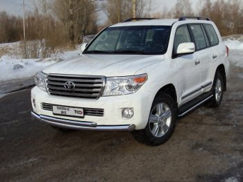Защита переднего бампера нижняя d76,1*50,8 мм ТСС Тюнинг Toyota Land Cruiser  200 (2012-2015) 1-ый рестайлинг (нержавейка)