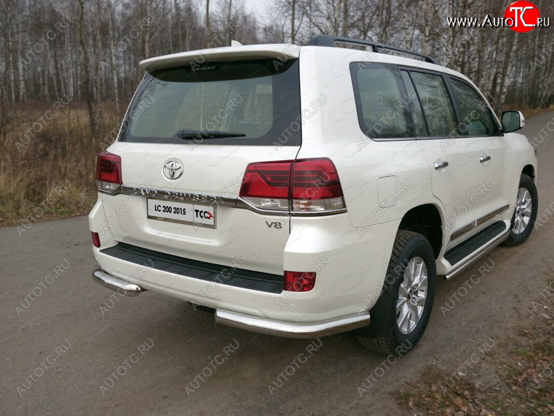 20 599 р. Защита задняя (уголки, нержавейка 76,1 мм) ТСС Тюнинг  Toyota Land Cruiser Prado  J150 (2013-2017) 1-ый рестайлинг  с доставкой в г. Майкоп