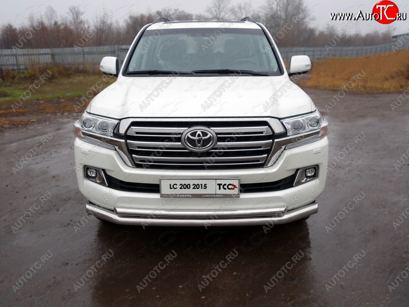 34 999 р. Защита передняя нижняя двойная 76,1*50,8 мм кроме EXECUTIVE Тюнинг Toyota Land Cruiser 200 2-ой рестайлинг (2015-2021) (нержавейка)  с доставкой в г. Майкоп