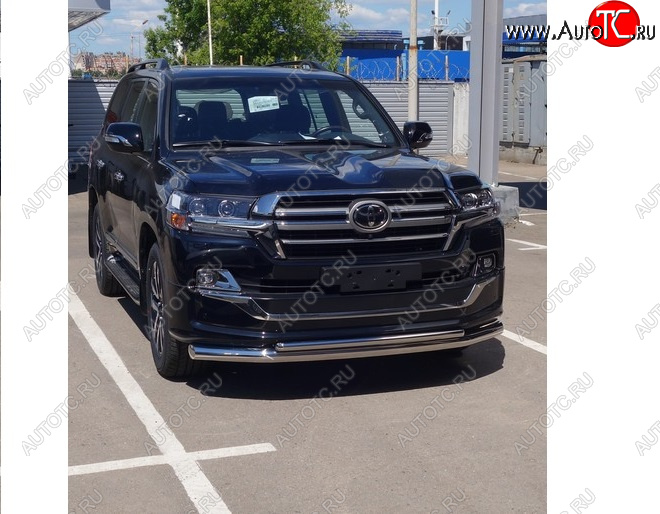 34 799 р. Защита передняя нижняя (двойная) 76,142,4 мм  toylc200exlou18-03  с доставкой в г. Майкоп