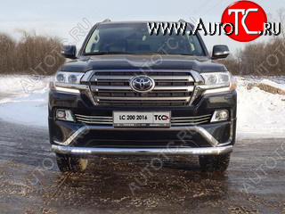 11 749 р. Декоративная вставка переднего бампера (EXECUTIVE) ТСС Тюнинг  Toyota Land Cruiser  200 (2015-2021) 2-ой рестайлинг (d 16 мм)  с доставкой в г. Майкоп