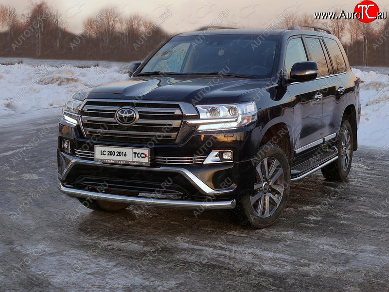 26 499 р. Защита переднего бампера нижняя d76,1 мм (EXECUTIVE) ТСС Тюнинг Toyota Land Cruiser 200 2-ой рестайлинг (2015-2021) (нержавейка)  с доставкой в г. Майкоп