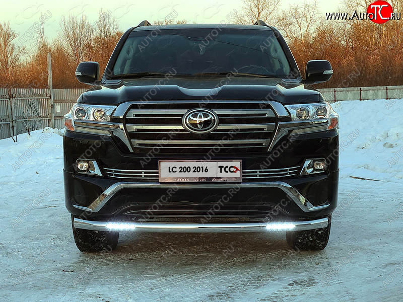 44 999 р. Защита переднего бампера нижняя с ДХО 76,1 мм ТСС Тюнинг  Toyota Land Cruiser  200 (2015-2021) 2-ой рестайлинг (EXECUTIVE)  с доставкой в г. Майкоп
