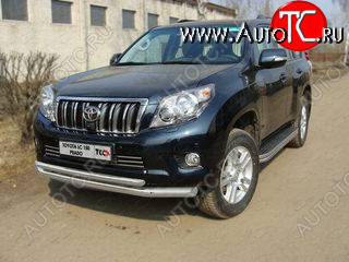 36 299 р. Защита переднего бампера нижняя d76,1*50,8 мм ТСС Тюнинг  Toyota Land Cruiser Prado  J150 (2009-2013) дорестайлинг (нержавейка)  с доставкой в г. Майкоп