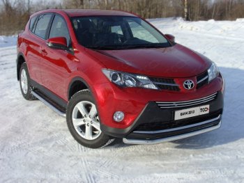 Защита переднего бампера нижняя d60,3 мм ТСС Тюнинг Toyota RAV4  XA40 (2012-2015) 5 дв. дорестайлинг (нержавейка)
