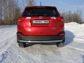 Защита задняя (центральная нержавейка 60,3 мм) ТСС Тюнинг Toyota RAV4  XA40 (2012-2015) 5 дв. дорестайлинг
