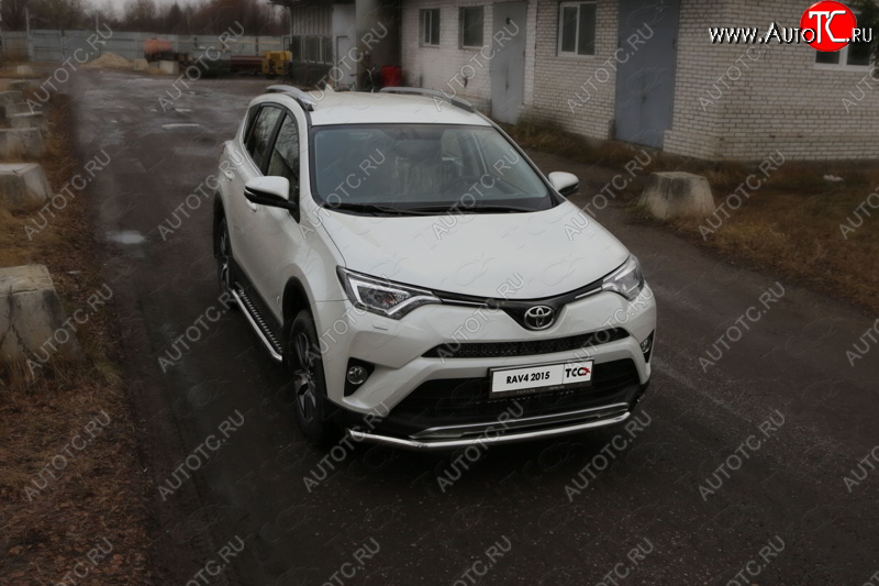 20 599 р. Защита переднего бампера нижняя d60,3 мм ТСС Тюнинг Toyota RAV4 XA40 5 дв. рестайлинг (2015-2019) (нержавейка)  с доставкой в г. Майкоп