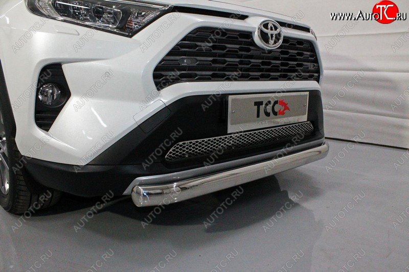 17 999 р. Защита переднего бампера нижняя овальная 75х42 мм ТСС Тюнинг  Toyota RAV4  XA50 (2018-2025) 5 дв. дорестайлинг (нержавейка)  с доставкой в г. Майкоп