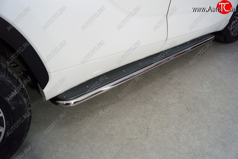 40 999 р. Пороги с площадкой 42,4 мм ТСС Тюнинг  Toyota Highlander  XU70 (2020-2025) (нержавейка)  с доставкой в г. Майкоп