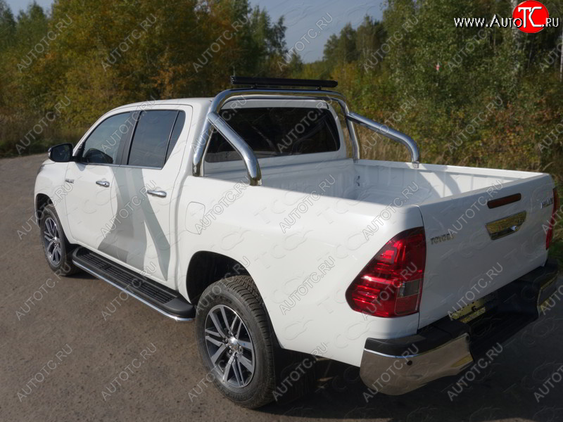 54 999 р. Защита кузова (нержавейка Ø76,1) ТСС Тюнинг  Toyota Hilux  AN120 (2016-2025) дорестайлинг, 1-ый рестайлинг, 2-ой рестайлинг (без крышки)  с доставкой в г. Майкоп