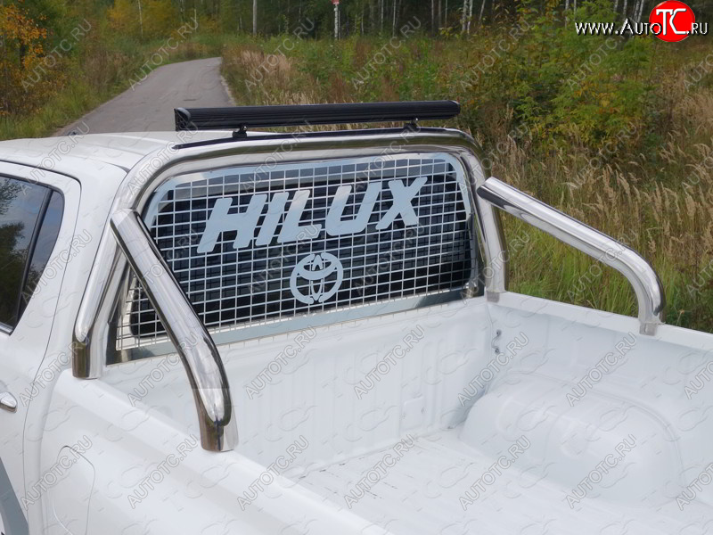 117 999 р. Защита кузова и заднего стекла (нержавейка Ø76,1) ТСС Тюнинг  Toyota Hilux  AN120 (2016-2025) дорестайлинг, 1-ый рестайлинг, 2-ой рестайлинг (без крышки, со светодиодной фарой)  с доставкой в г. Майкоп