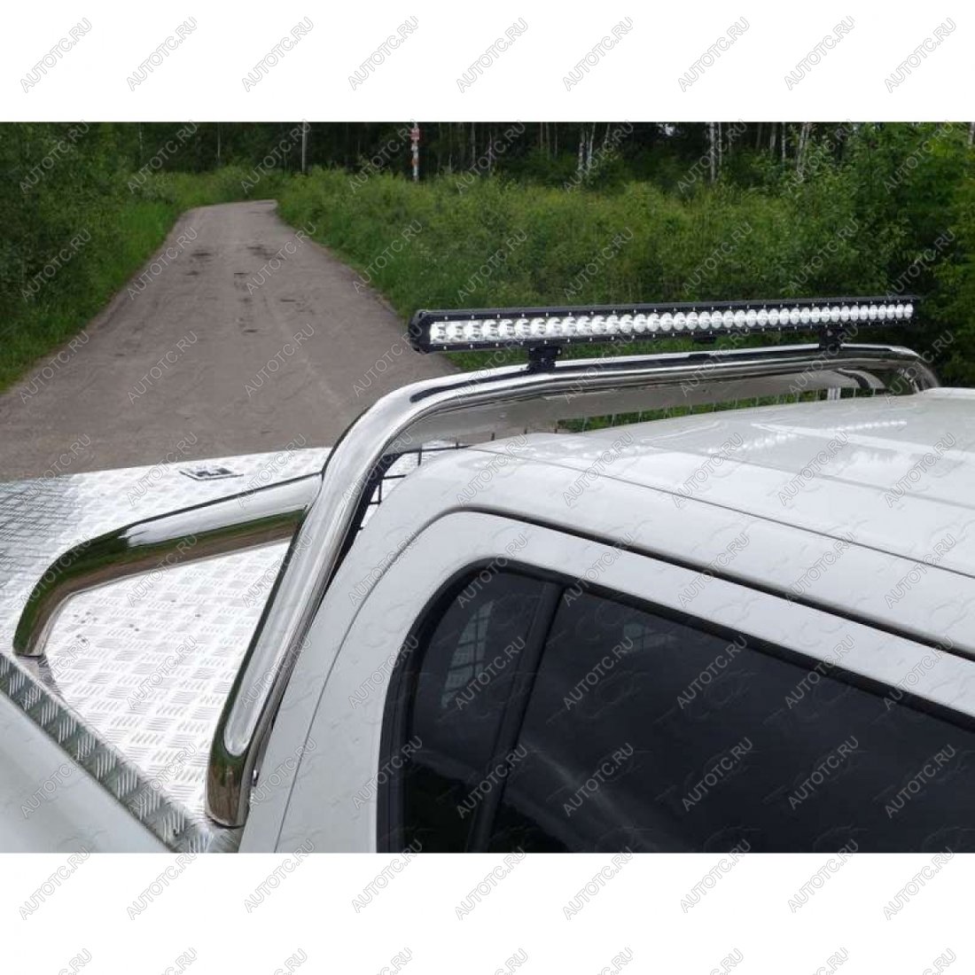 103 999 р. Защита кузова (нержавейка Ø76,1) ТСС Тюнинг  Toyota Hilux  AN120 (2016-2025) дорестайлинг, 1-ый рестайлинг, 2-ой рестайлинг (для крышки, со светодиодной фарой)  с доставкой в г. Майкоп
