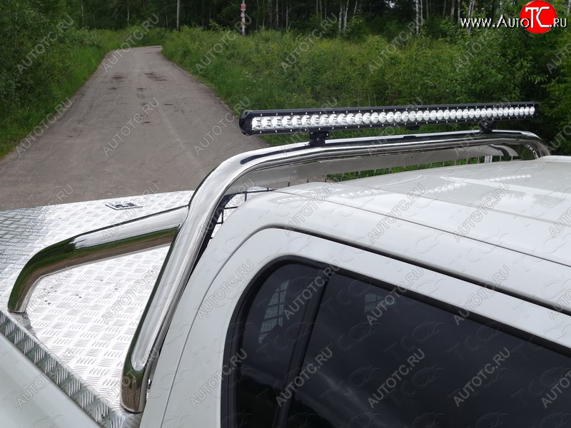 117 999 р. Защита кузова (нержавейка Ø75х42 мм) ТСС Тюнинг  Toyota Hilux  AN120 (2016-2025) дорестайлинг, 1-ый рестайлинг, 2-ой рестайлинг (для крышки, со светодиодной фарой)  с доставкой в г. Майкоп