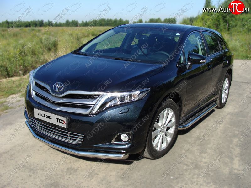 18 999 р. Защита переднего бампера нижняя d60,3 мм ТСС Тюнинг Toyota Venza GV10 рестайлинг (2012-2016) (нержавейка)  с доставкой в г. Майкоп
