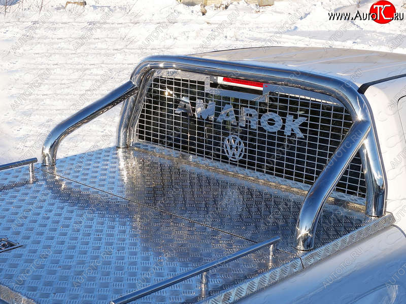 67 999 р. Защита кузова и заднего стекла (на крышку) d 76,1 мм ТСС Тюнинг  Volkswagen Amarok (2016-2022) рестайлинг (нержавейка)  с доставкой в г. Майкоп