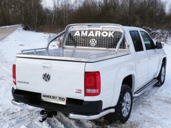 Защита кузова и заднего стекла (для крышки) d 75*42 мм ТСС Тюнинг Volkswagen Amarok (2016-2022) рестайлинг (нержавейка)