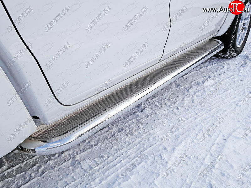 45 999 р. Пороги с площадкой 60,3 мм ТСС Тюнинг  Volkswagen Amarok (2016-2022) рестайлинг (нержавейка)  с доставкой в г. Майкоп