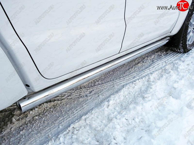25 499 р. Защита порогов труба 76,1 мм ТСС Тюнинг  Volkswagen Amarok (2016-2022) рестайлинг (серые)  с доставкой в г. Майкоп