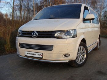 Защита переднего бампера нижняя d60,3 мм ТСС Тюнинг Volkswagen Multivan  T5 (2009-2015) рестайлинг (нержавейка)