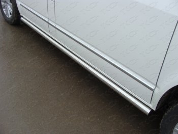 Защита порогов труба d60,3 мм ТСС Тюнинг Volkswagen Multivan  T5 (2009-2015) рестайлинг (серые)