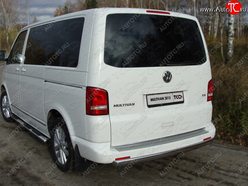 23 899 р. Защита задняя (центральная, нержавейка d75*42 мм) ТСС Тюнинг  Volkswagen Multivan  T5 (2009-2015) рестайлинг (центральная)  с доставкой в г. Майкоп