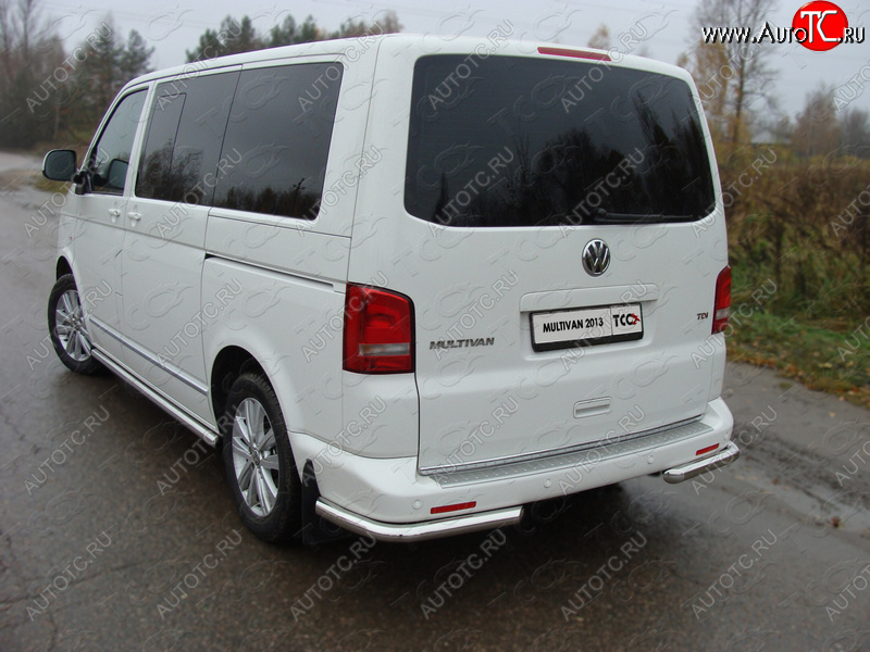 20 599 р. Защита заднего бампера (уголки, d60,3 мм) TCC  Volkswagen Multivan  T5 (2009-2015) рестайлинг  с доставкой в г. Майкоп