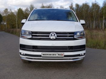 Защита переднего бампера нижняя d60,3 мм ТСС Тюнинг Volkswagen Multivan  T6 (2016-2019) дорестайлинг (нержавейка)