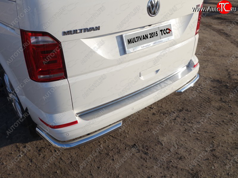 21 999 р. Защита заднего бампера (уголки, d60,3 мм) TCC Volkswagen Multivan T6 дорестайлинг (2016-2019)  с доставкой в г. Майкоп