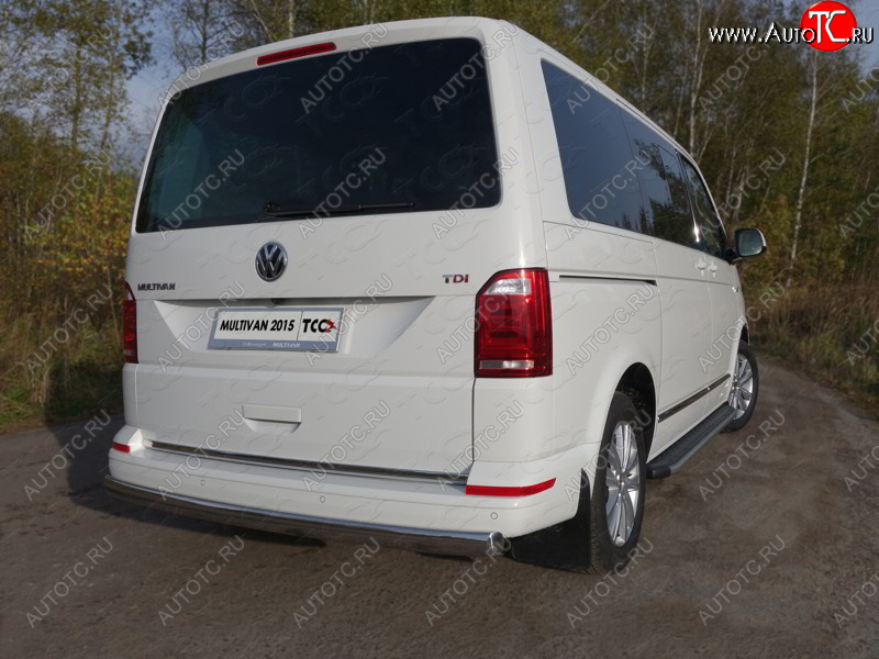 25 499 р. Защита заднего бампера (овальная, d75х42 мм) TCC Volkswagen Multivan T6 дорестайлинг (2016-2019)  с доставкой в г. Майкоп