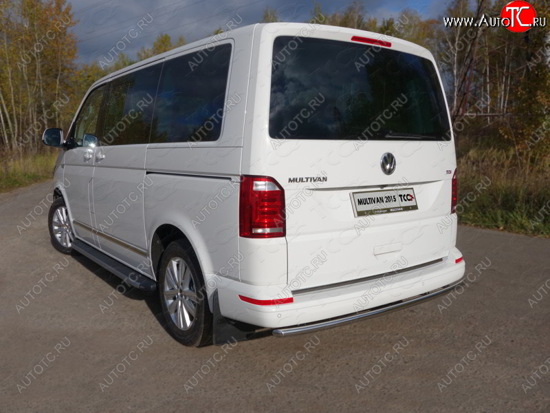 18 999 р. Защита задняя (нержавейка 42,4 мм), ТСС Тюнинг Volkswagen Multivan T6 дорестайлинг (2016-2019) (нержавейка)  с доставкой в г. Майкоп