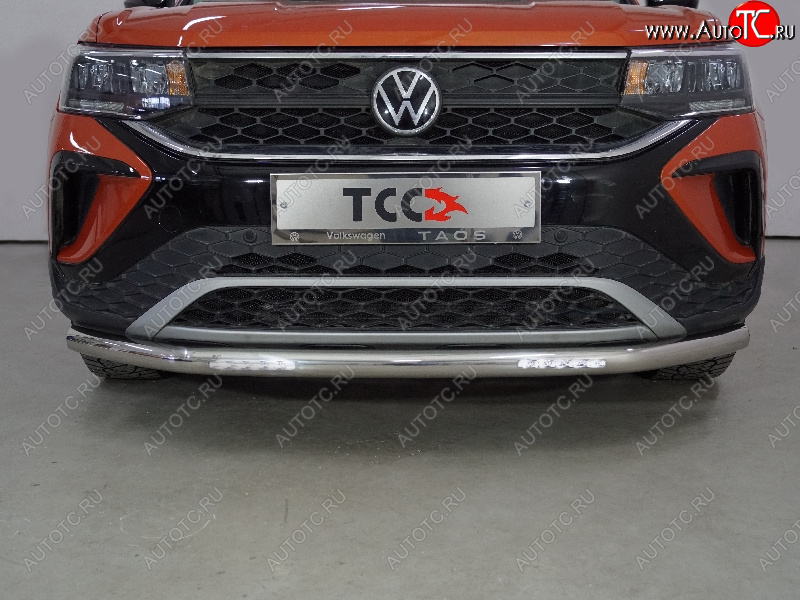 36 299 р. Защита переднего бампера нижняя с ДХО 60,3 мм ТСС Тюнинг  Volkswagen Taos (2020-2022) (нержавейка)  с доставкой в г. Майкоп
