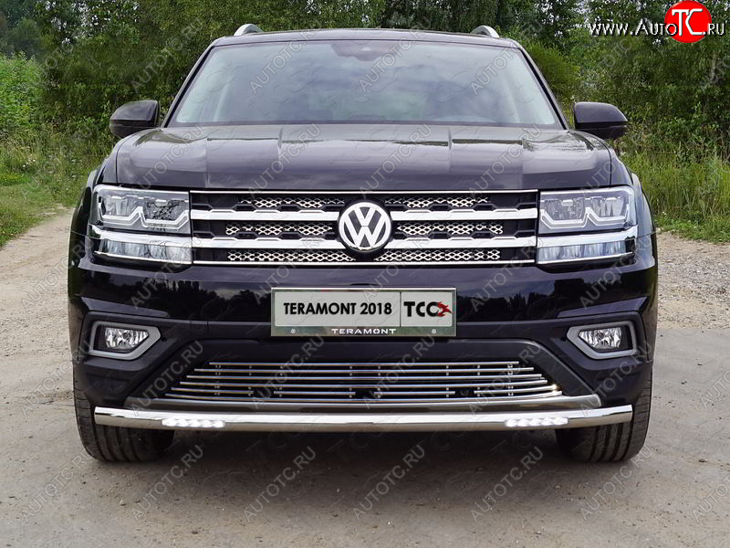 39 749 р. Защита переднего бампера нижняя с ДХО 60,3 мм ТСС Тюнинг  Volkswagen Teramont  CA1 (2016-2020) дорестайлинг (кроме комплектации турбо)  с доставкой в г. Майкоп