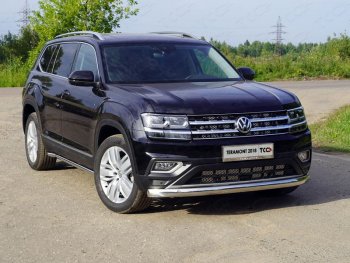 Защита переднего бампера нижняя овальная 75х42 мм ТСС Тюнинг Volkswagen Teramont  CA1 (2016-2020) дорестайлинг