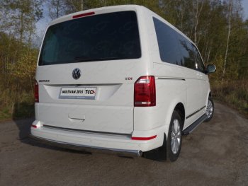 Защита заднего бампера (овальная, d75х42 мм) TCC Volkswagen Transporter  T6 (2015-2019) дорестайлинг