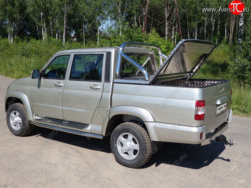 54 999 р. Защита кузова (для крышки) d71,6 мм ТСС Тюнинг  Уаз Патриот  23632 (2014-2025) 1 рестайлинг пикап, 2-ой рестайлинг пикап (нержавейка)  с доставкой в г. Майкоп